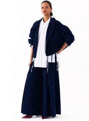 Drawstring Bomber Jacket Set