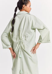 Drawstring Floral Overlay