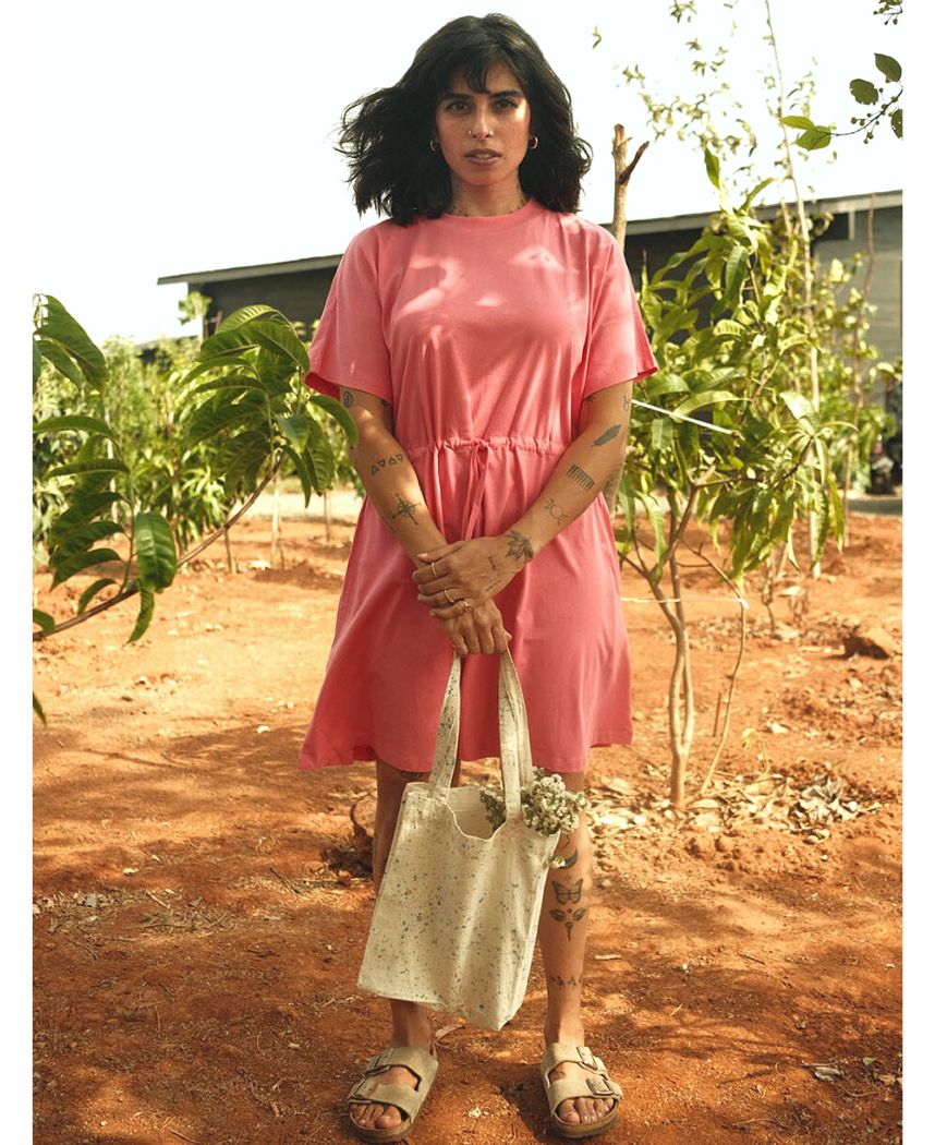 Drawstring Mini Dress