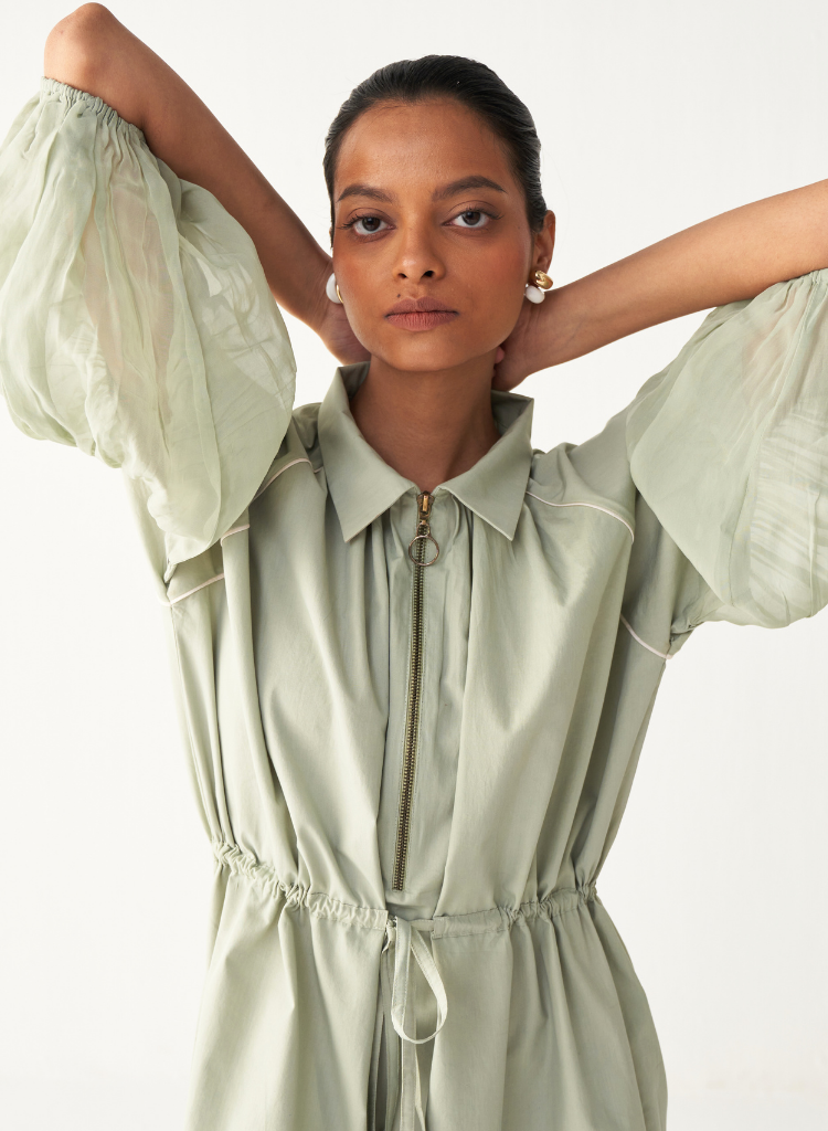 Drawstring Panel Dress