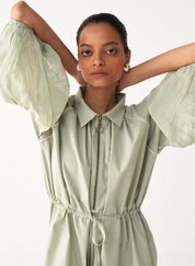 Drawstring Panel Dress