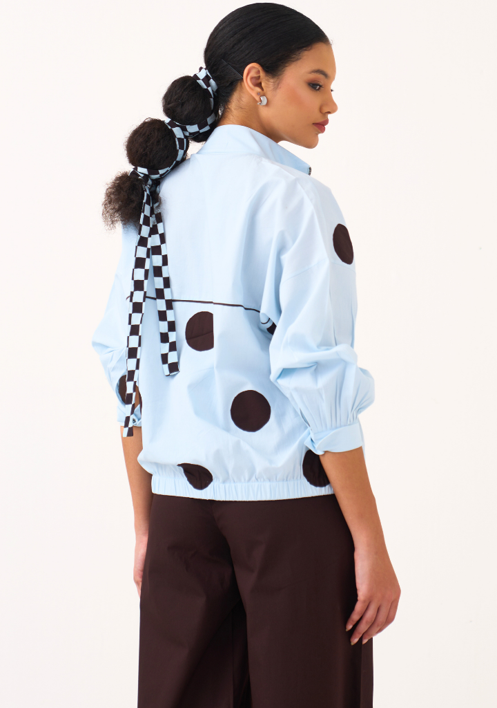 Drawstring Polka Top Set