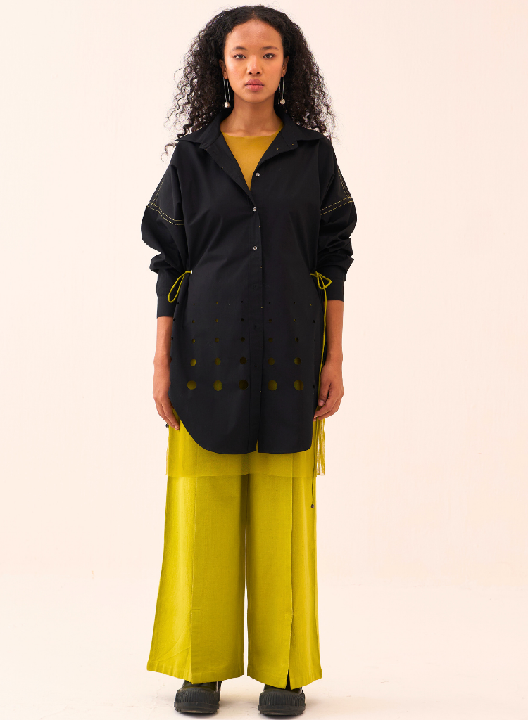 Cutout Drawstring Shirt