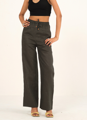 Drawstring Straight Pants