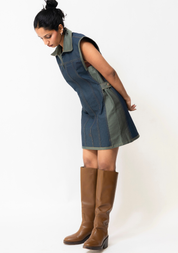 Dual-Tone Mini Dress