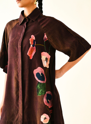 Earth Bloom A-line Short Dress