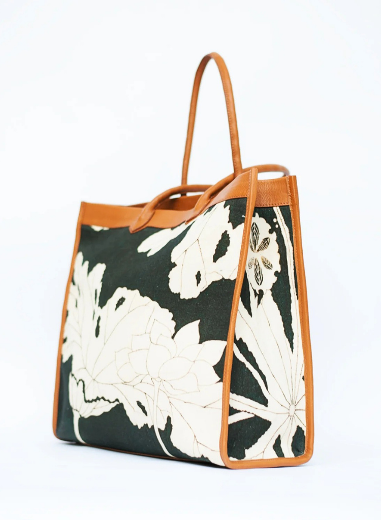 Ebony Bloom Tote Bag