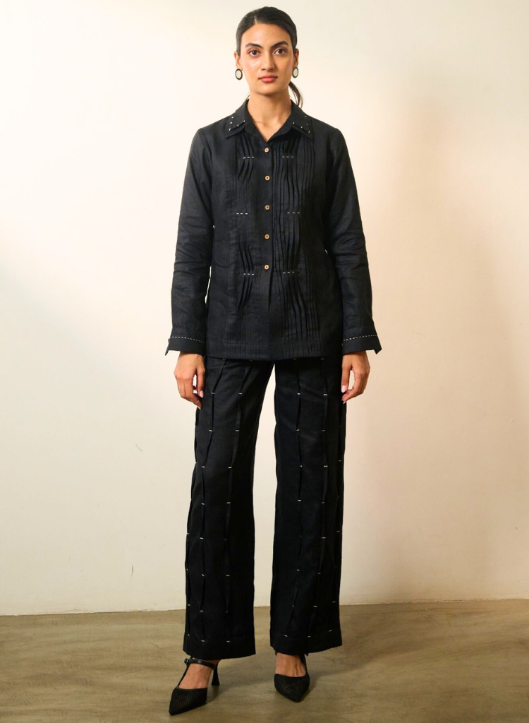 Ebony Pintucks Shirt