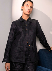 Ebony Pintucks Shirt