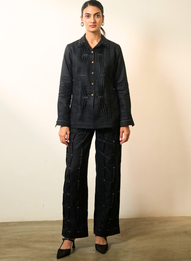 Ebony Pintucks Shirt