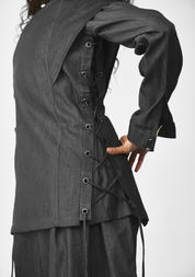 Echo Arched Denim Top