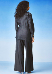 Echo Draped Denim Set