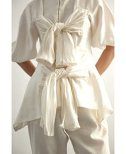 Linen Tie Up Top