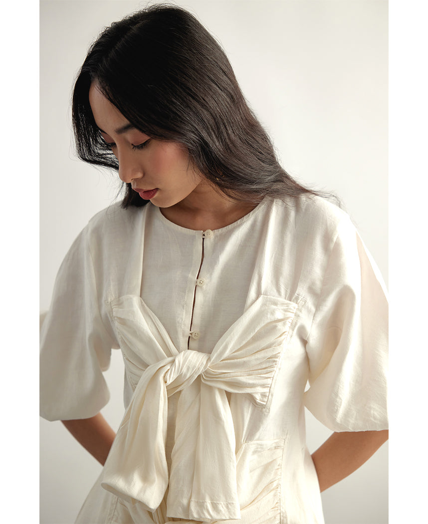 Linen Tie Up Top