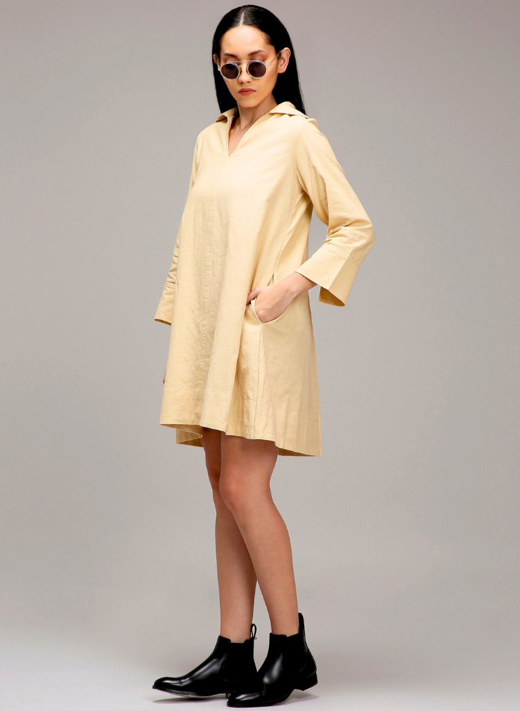 Tan-Brown A-Line Shift Dress 3XL Tan-Brown A-Line Shift Dress 3XL