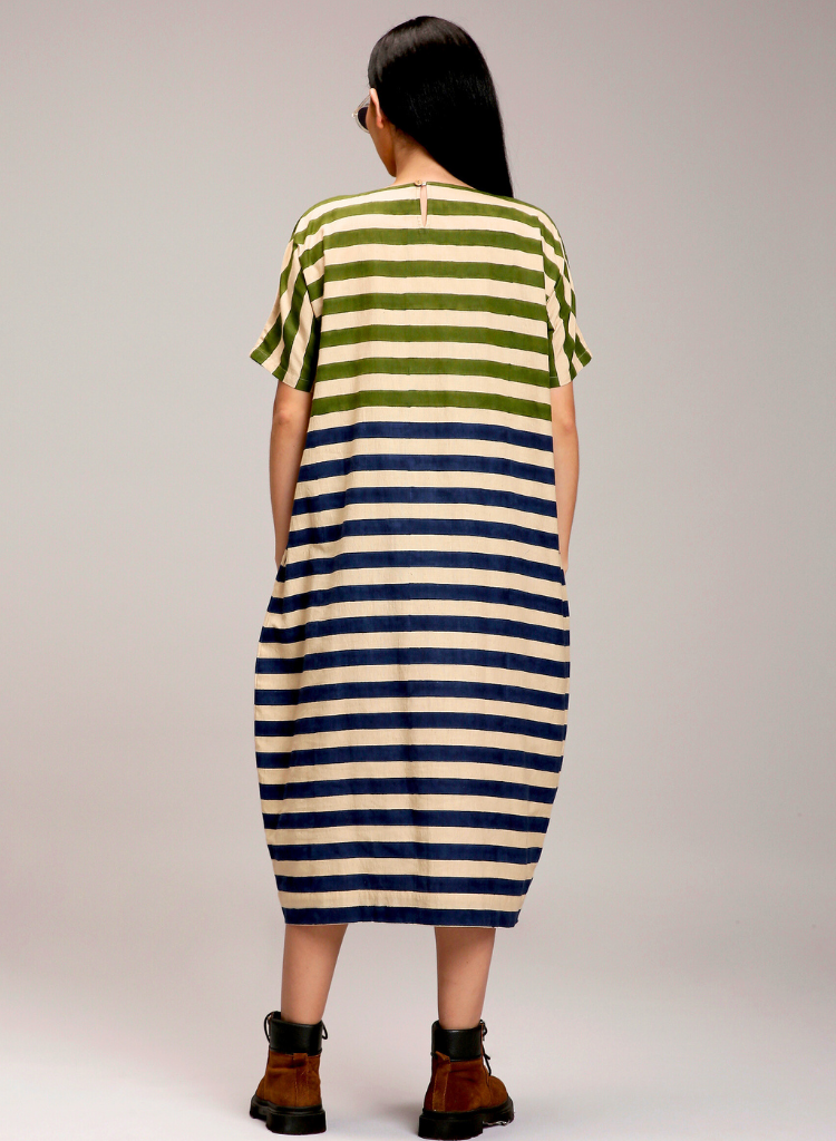 Egg Shell Striped Dress
