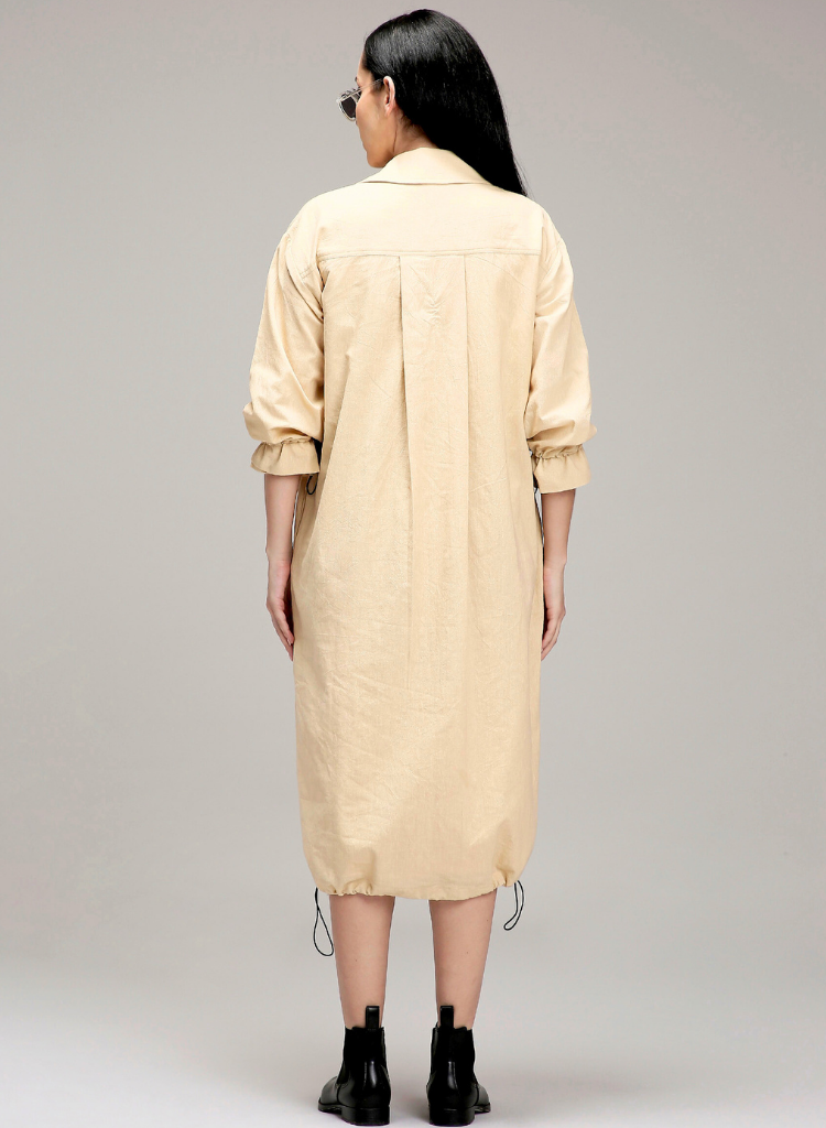 Elasticated Shirt Dress