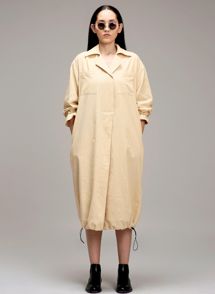 Elasticated Shirt Dress