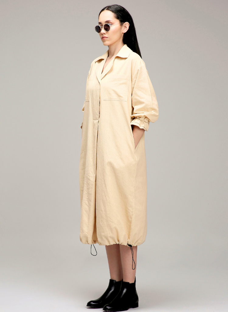 Elasticated Shirt Dress