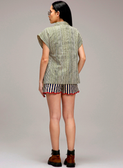 Egg Shell Scallop Shorts
