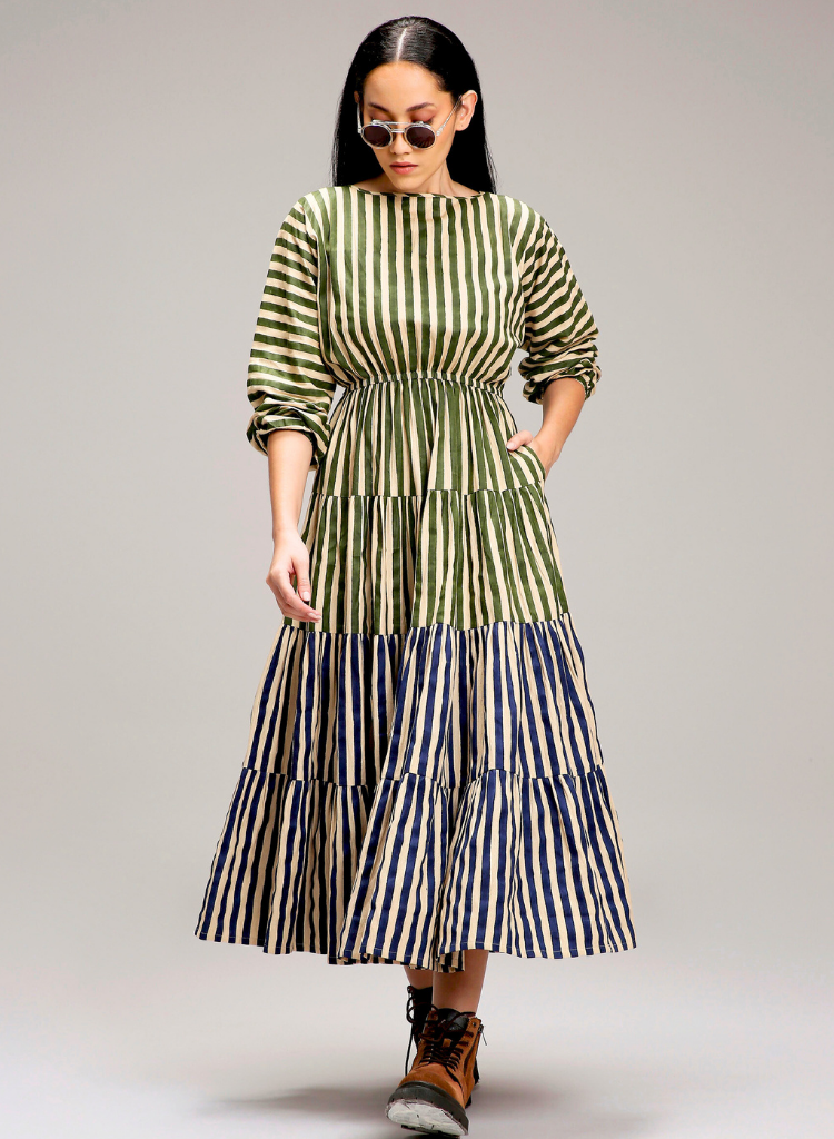 Egg Shell Tiered Dress