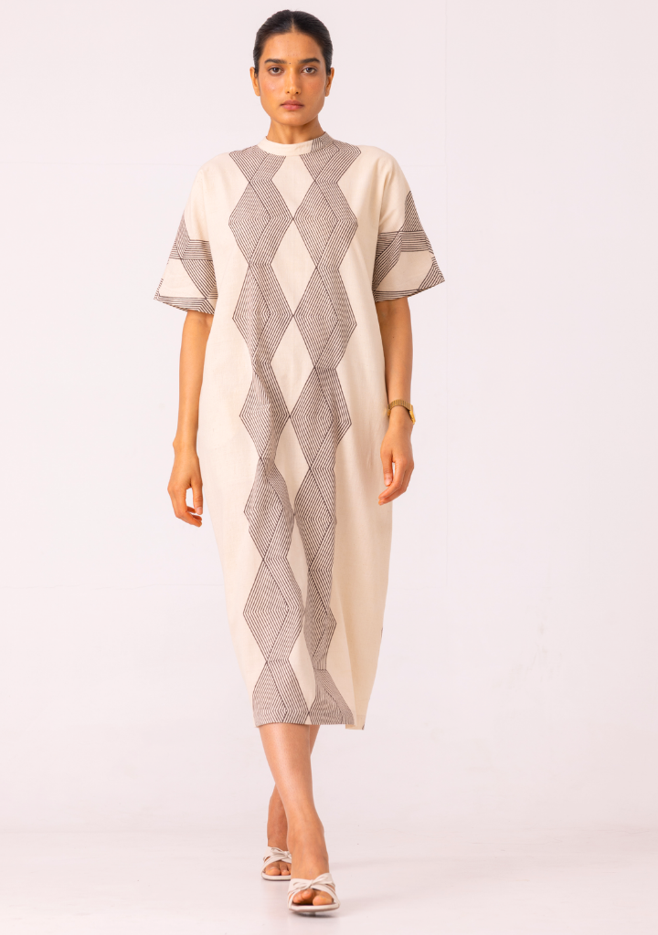 Ehan Hand Printed Dress