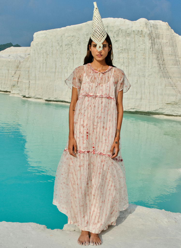 Ei Mon Organza Tier Dress