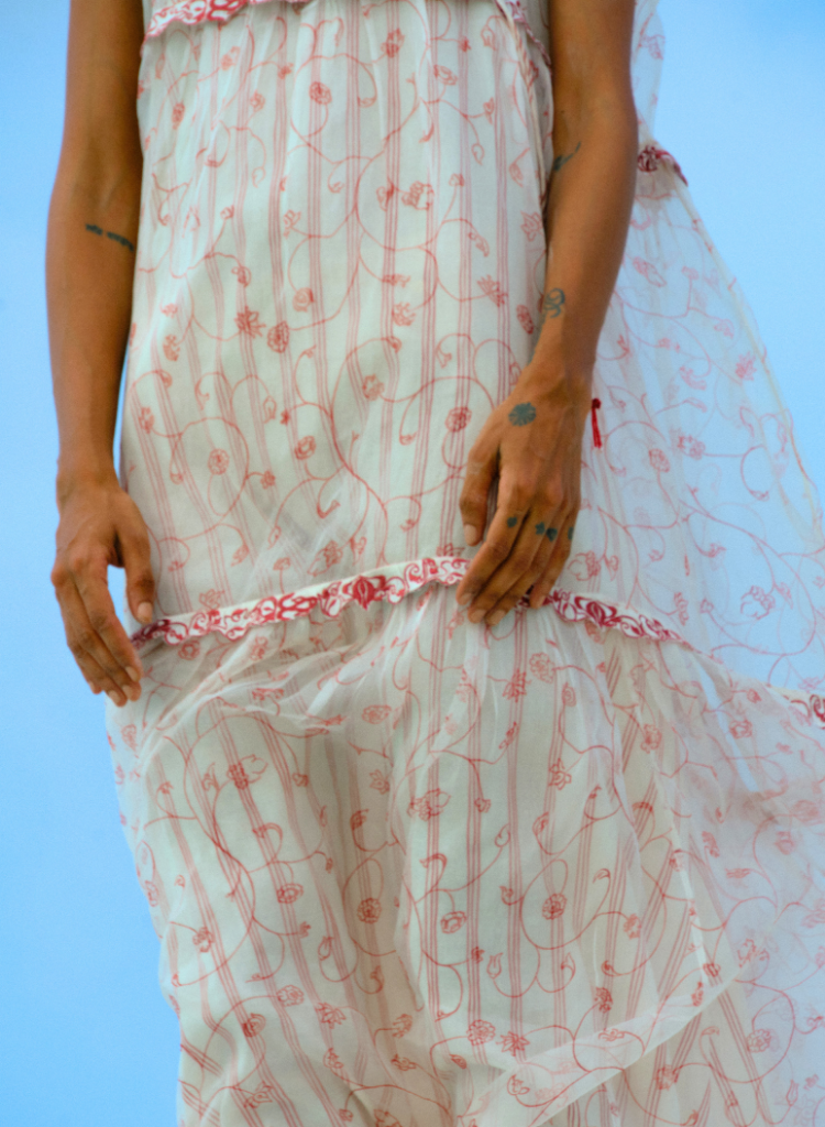 Ei Mon Organza Tier Dress