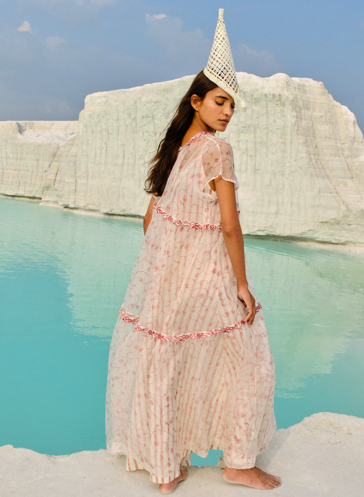 Ei Mon Organza Tier Dress