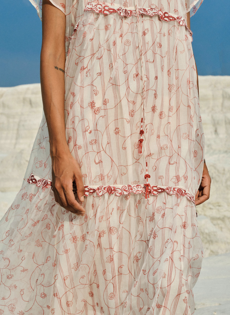 Ei Mon Organza Tier Dress