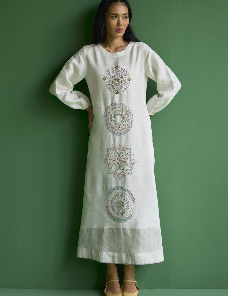 Eira Hand Embroidered Dress