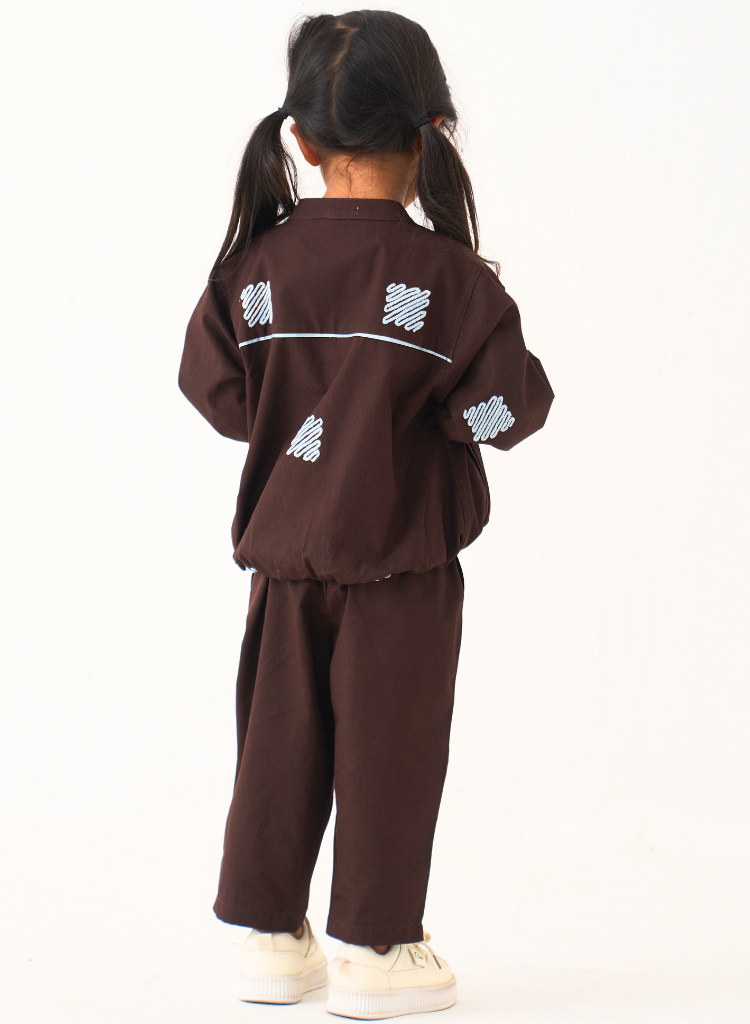 Emb. Bomber Jacket Set