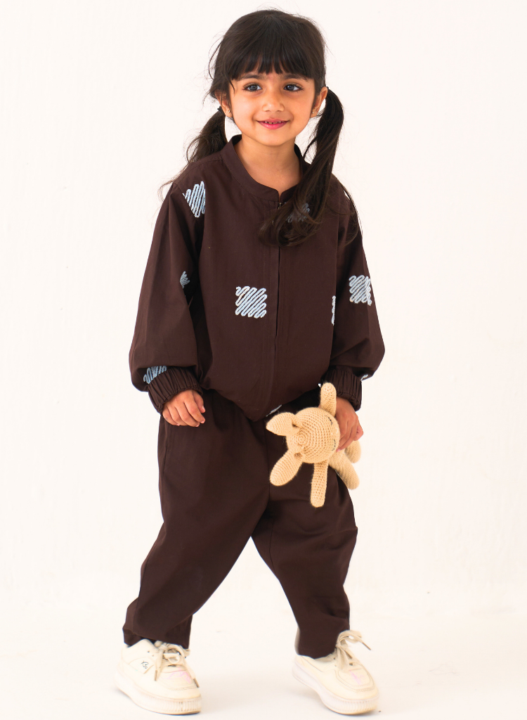 Emb. Bomber Jacket Set