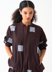 Emb Bomber Jacket Set