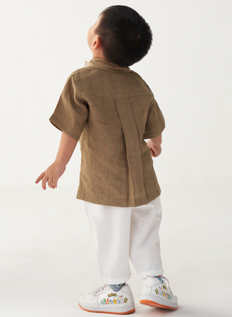 Embroidery Circle Shirt Set