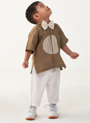 Embroidery Circle Shirt Set