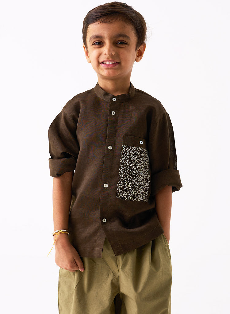 Embroidered Pocket Shirt