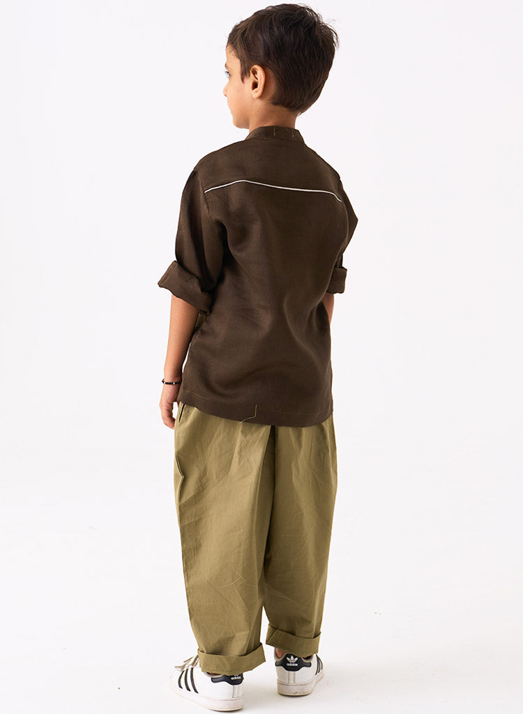 Embroidered Shirt Set