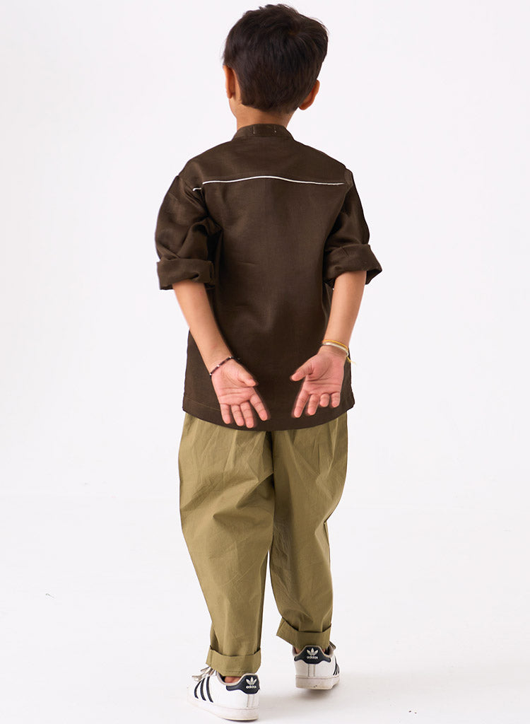 Embroidered Shirt Set