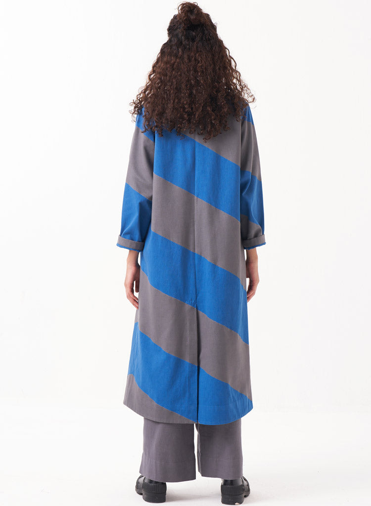 Emb Diagonal Jacket Top Set