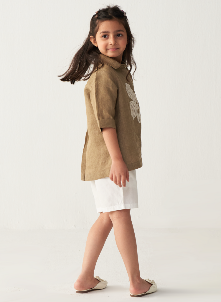 Embroidered Floral Shirt