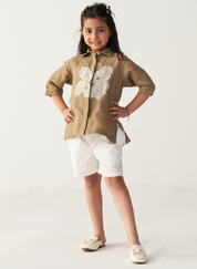 Embroidered Floral Shirt