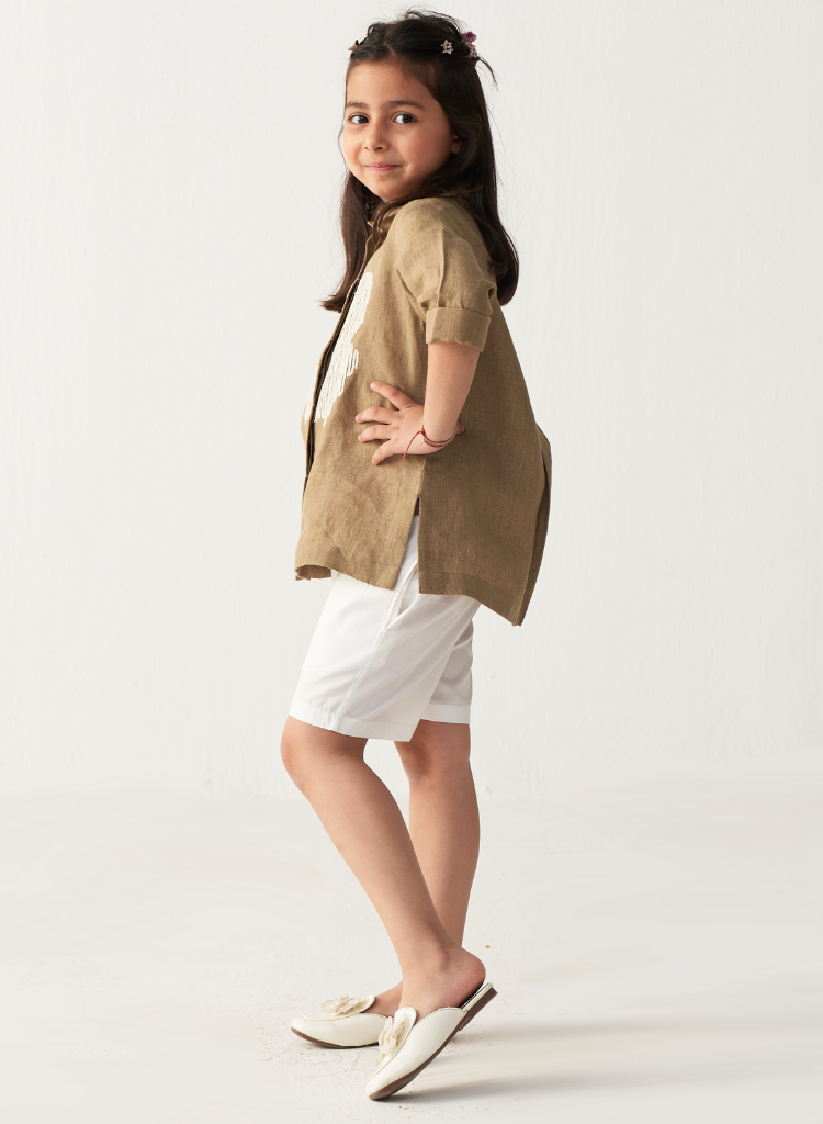 Embroidered Floral Shirt