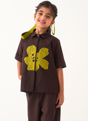 Emb Floral Shirt Set