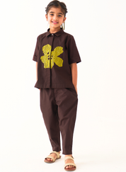 Emb Floral Shirt Set