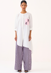 Emb. Patch Asymmetric Shirt