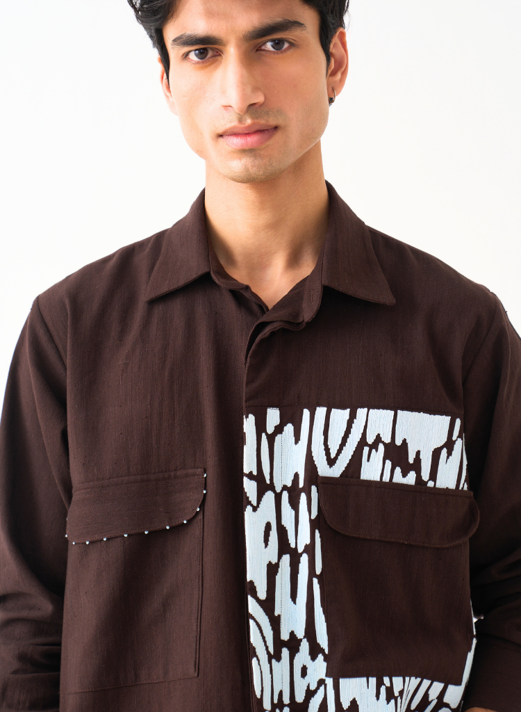 Emb Patch Detail Shirt