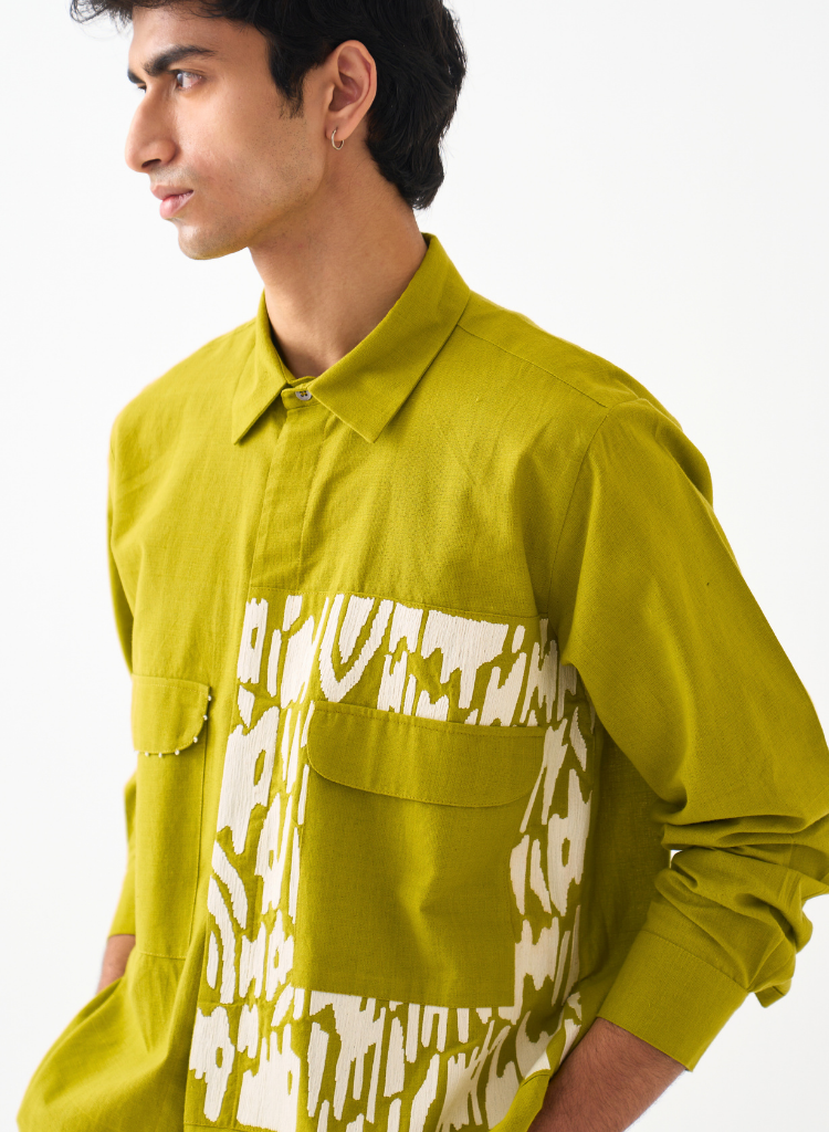 Emb Patch Detail Shirt