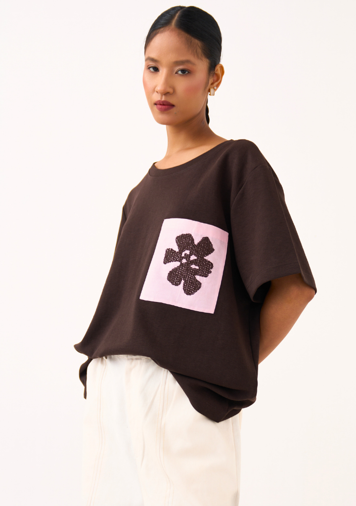 Floral Patch Pocket T-Shirt