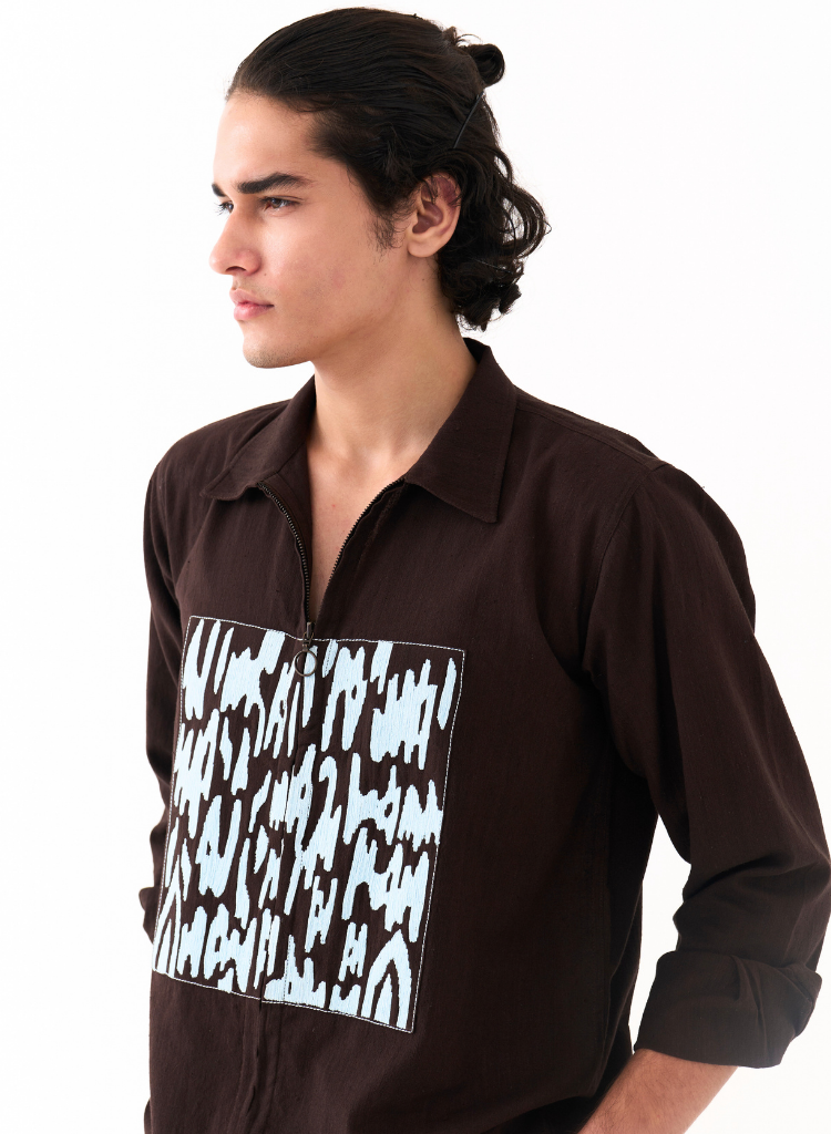 Emb Patch Shacket